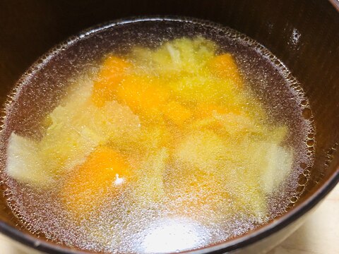 炒め野菜のコンソメスープ